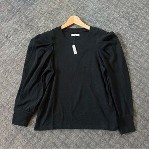 Madewell Pleated Statement Sleeve top Size Medium